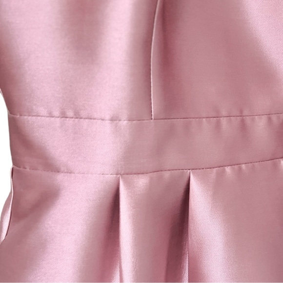 Miss Selfridge Pink Dress | US 4 Euro 36 | Bandeau Dip Hem | Pearlescent | $40 - Picture 6 of 8
